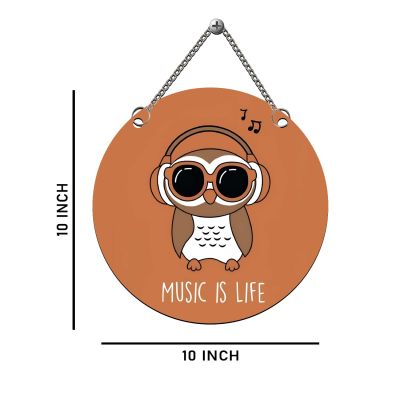 Music is Life Wall Hanging Decoration for Living Room Bedroom Home Decor Office Birthday Gift for Music Lover, Teacher & Musician Wall Art